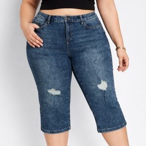 😍SHOW SPECIAL - CLEO PETITES Denim Jean Capri size 14